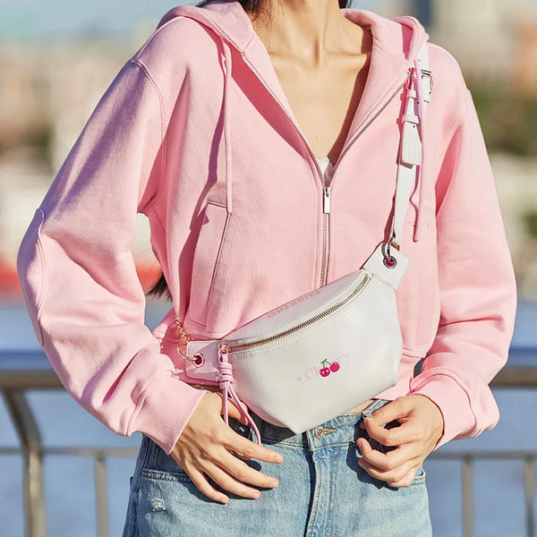 Semir Bag Chest Bag Women 2024 New Sweet Cherry Crossbody Bag Cute Women's Bag Casual Textured Shoulder Bag