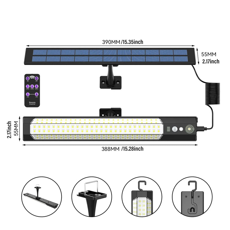 1-2Pcs LED Solar Powered Light Motion Sensor Wall Lamp Outdoor IP65 Waterproof Rechargeable for Yard Fence Shed Balcony Lighting