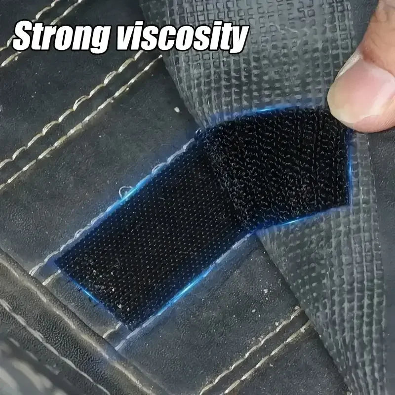 20pcs Rectangular Carpet Grips - Double Sided High Adhesive Non-Slip Patches for Car & Home Mats, Hook & Loop Fastener