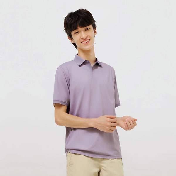Semir Basic Solid Color Polo Shirt Men Business Casual 2025 Summer New Mulberry Silk Blend Cooling Office Wear Top