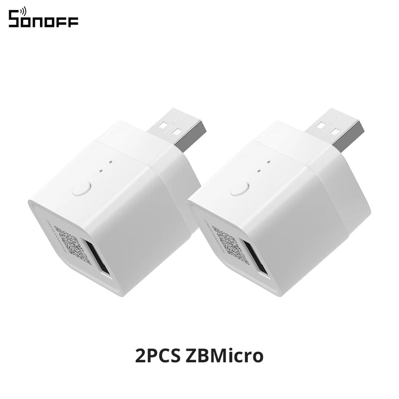 SONOFF ZBMicro Zigbee Micro USB Smart Adaptor 1-10PCS Fast Charging Wide Transmit Coverage Voice Control eWeLink Alexa Google