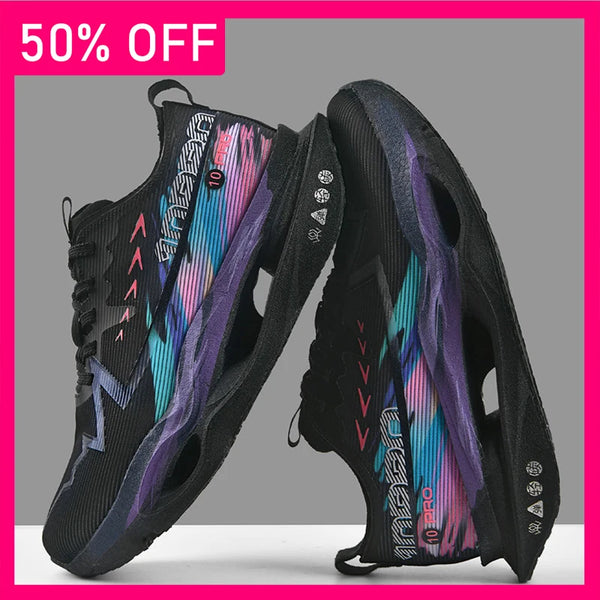 Unisex Sports Shoes Fashionable Mesh Breathable Outdoor Running Shoes Soft Sole Shock-absorbing Anti Slip Training Shoes for Men