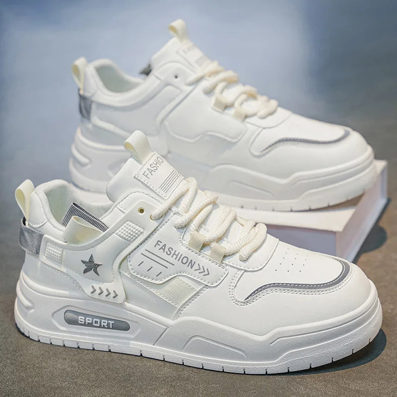 Men's thick-sole casual shoes Four seasons new soft-sole anti-slip comfort outdoor walking shoes fashion flat sports board shoes