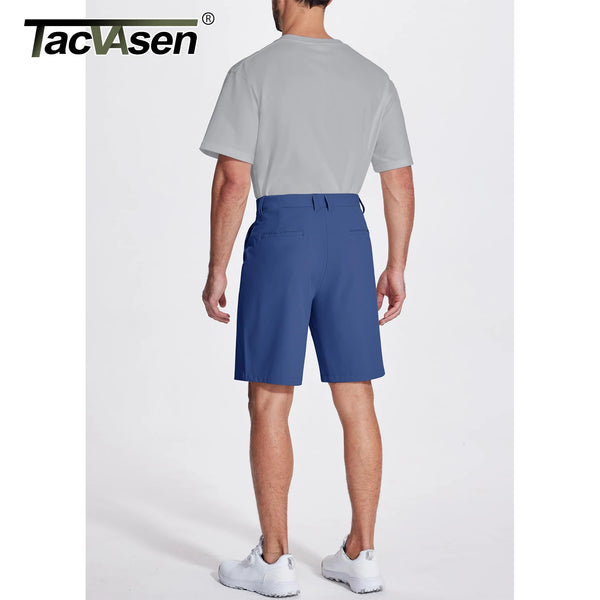 TACVASEN Golf Quick Dry Shorts Men Stretch Lighyweight Dress Work Casual Shorts with 4 Pockets Flat Front Hiking Shorts 9 Inch