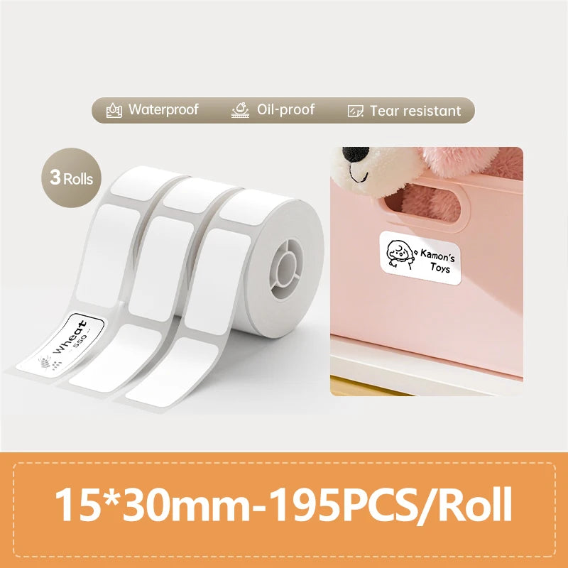 Niimbot Thermal Label Paper 3 Rolls/Set Waterproof Scratch-Resistant Tape Sticker for D110 D11 D101 H1 H1S Smart Label Printer