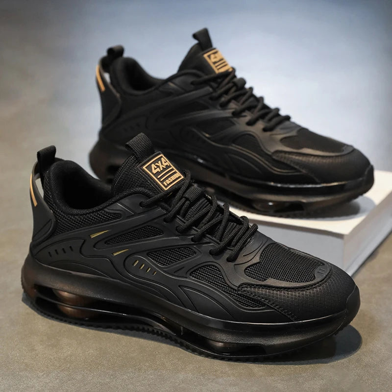 Men's plus-size mesh casual sports shoes summer breathable soft-sole outdoor absorb shock running shoes student light sneakers