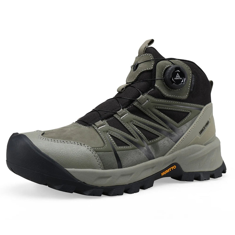 HUMTTO Winter Hiking Shoes Mens Breathable Leather Climbing Shoes Man Anti-slip Outdoor Sneakers Designer Trekking Boots for Men