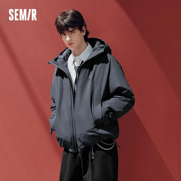 អាវក្រៅបុរស Semir ឆ្នាំ ២០២៦ ថ្មីសម្រាប់ពាក់ប្រចាំថ្ងៃរដូវរងា រចនាប័ទ្មធម្មតាក្នុងទីក្រុង អាកាសធាតុត្រជាក់ ស្លៀកពាក់ជាស្រទាប់ៗជារៀងរាល់ថ្ងៃ សមល្មមសម្រាប់ស្លៀកពាក់