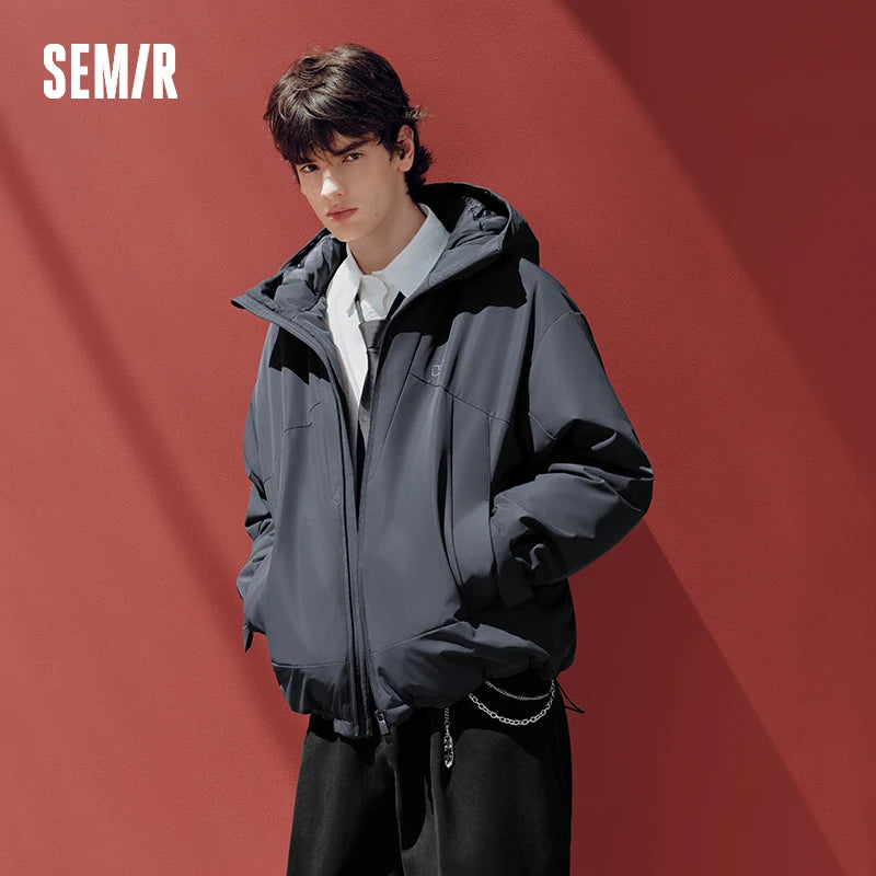 អាវក្រៅបុរស Semir ឆ្នាំ ២០២៦ ថ្មីសម្រាប់ពាក់ប្រចាំថ្ងៃរដូវរងា រចនាប័ទ្មធម្មតាក្នុងទីក្រុង អាកាសធាតុត្រជាក់ ស្លៀកពាក់ជាស្រទាប់ៗជារៀងរាល់ថ្ងៃ សមល្មមសម្រាប់ស្លៀកពាក់
