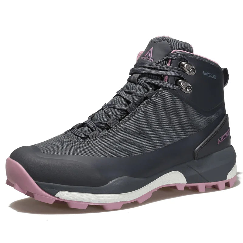 HUMTTO Waterproof Hiking Shoes Women Winter Sports Black Luxury Designer Outdoor Sneakers Woman Trekking Ankle Boots for Womens