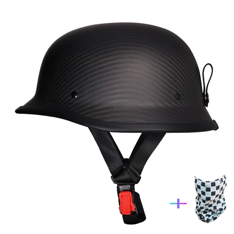 Carbon fiber retro open motorcycle helmet German imitation WWII soldier helmet pilot helmet