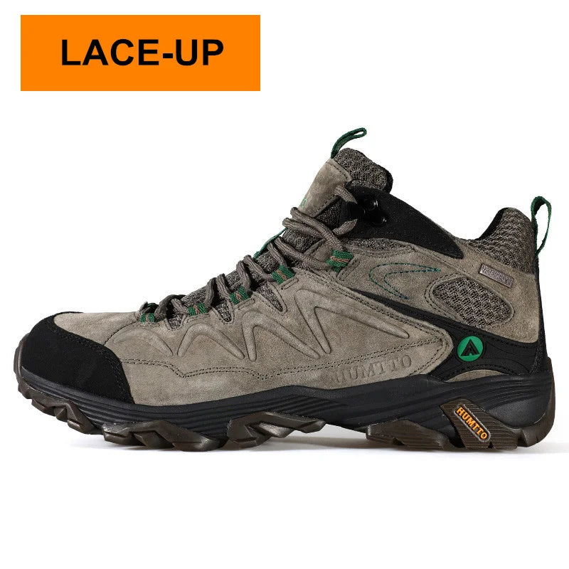 HUMTTO Waterproof Hiking Boots Mens Leather Outdoor Shoes for Men Sports Climbing Luxury Designer Trekking Hunting Male Sneakers