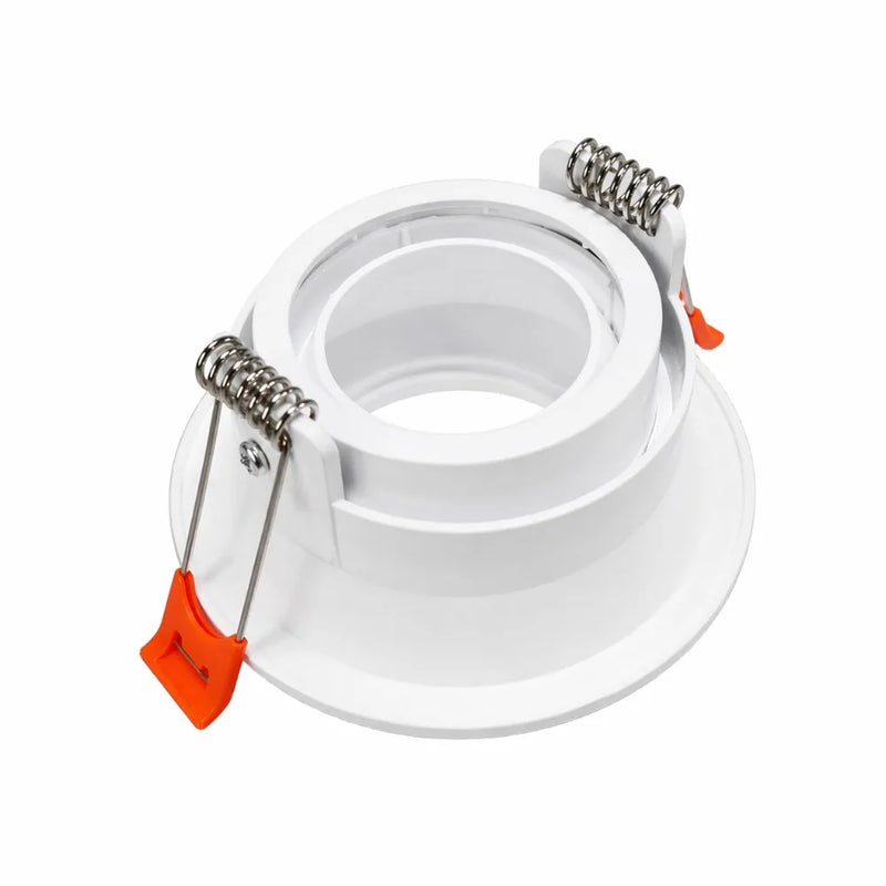 1/10PCS GU10 GU5.3 Spotlights Lamp Base Cearmic Lamp Holder Adjustable Ceiling Spotlight Kit White Square Round Light Kit