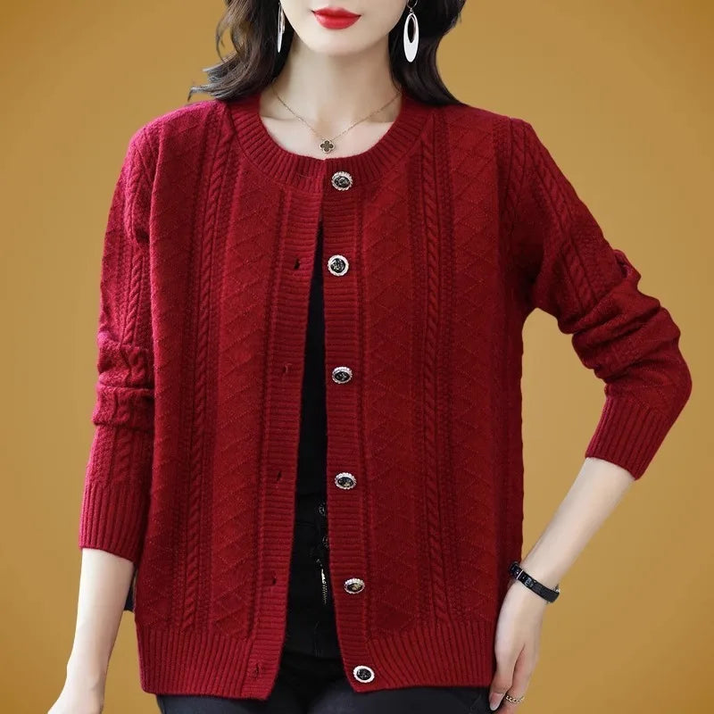 អាវក្រៅ Cardigan ម៉ូដសម្រាប់នារី អាវក្រៅឆ្នាំ២០២៥ អាវប៉ាក់ដៃវែងថ្មី អាវក្រៅប៊ូតុងចុះក្រោម អាវយឺតដៃវែងសម្រាប់នារី