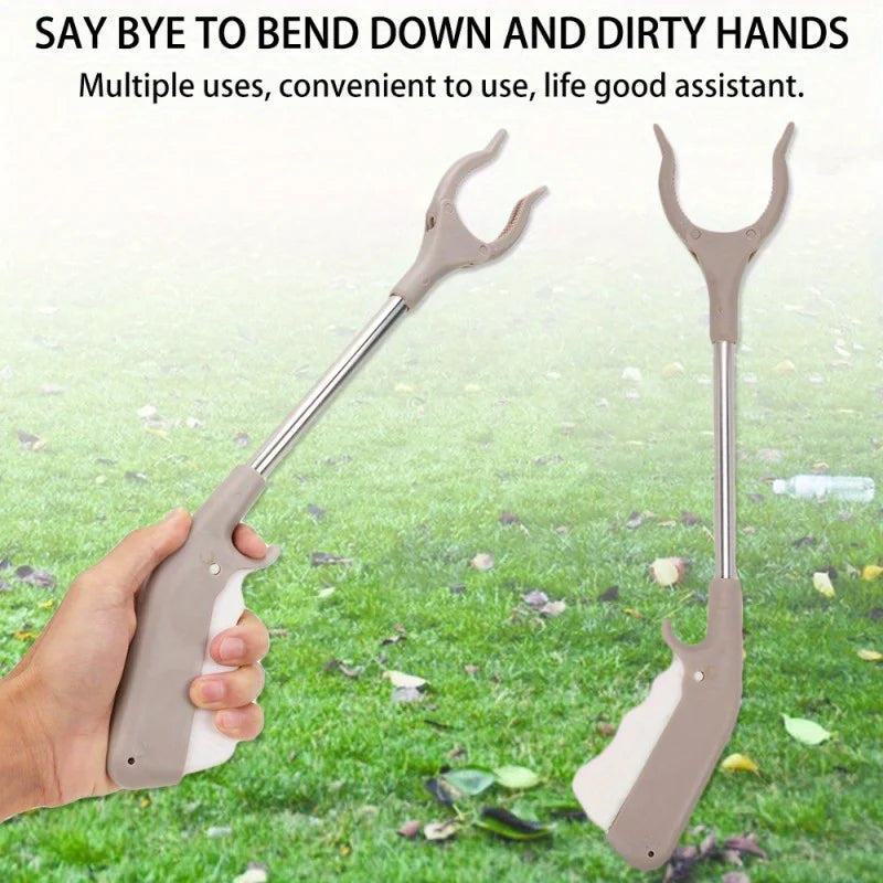 Heavy Duty Trash Grabber Picker Tool for Seniors, 15.8 Inch Reaching Assist Tool for Home & Outdoor Use - No Batteries Needed