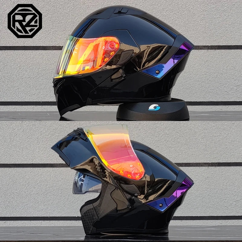 2025 ORZ Latest Motorcycle Helmet Dual Lens Modular Flip Helmet Casco para Motos Off road Racing Helmet Capacetes de Moto