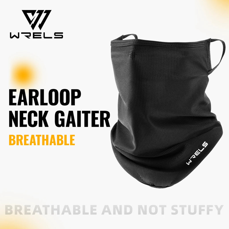 WRELS Earloop Neck Gaiter Mesh Breathable Face Mask Summer Neck Scarf Half Face Cover Cycling Fishing Running Motorcycle Gear