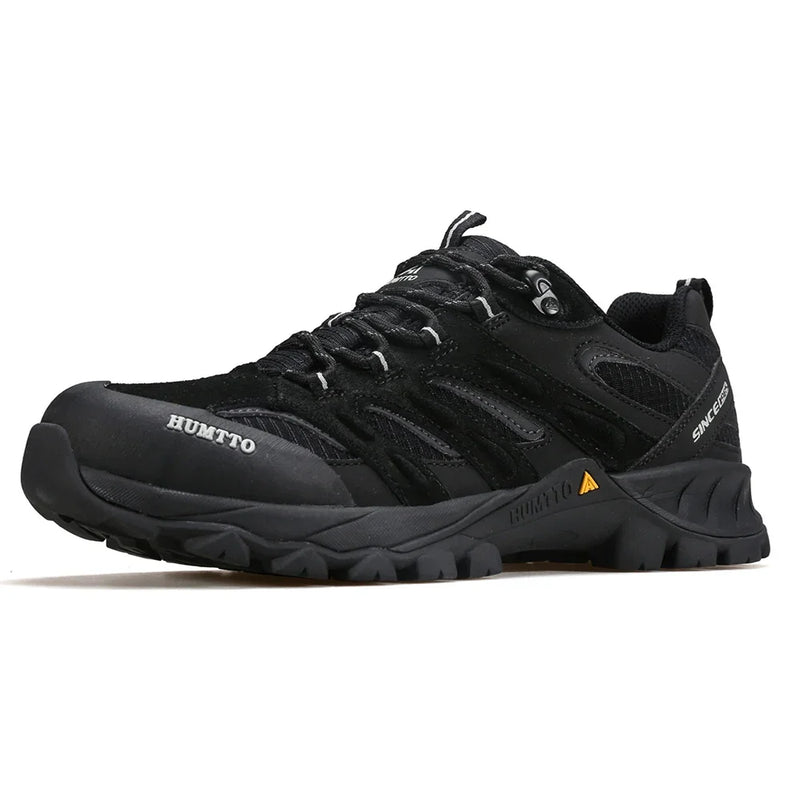 HUMTTO Non-slip Hiking Shoes Men Outdoor Men's Sports Shoes Leather Safety Walking Sneakers Man Breathable Trekking for Boots