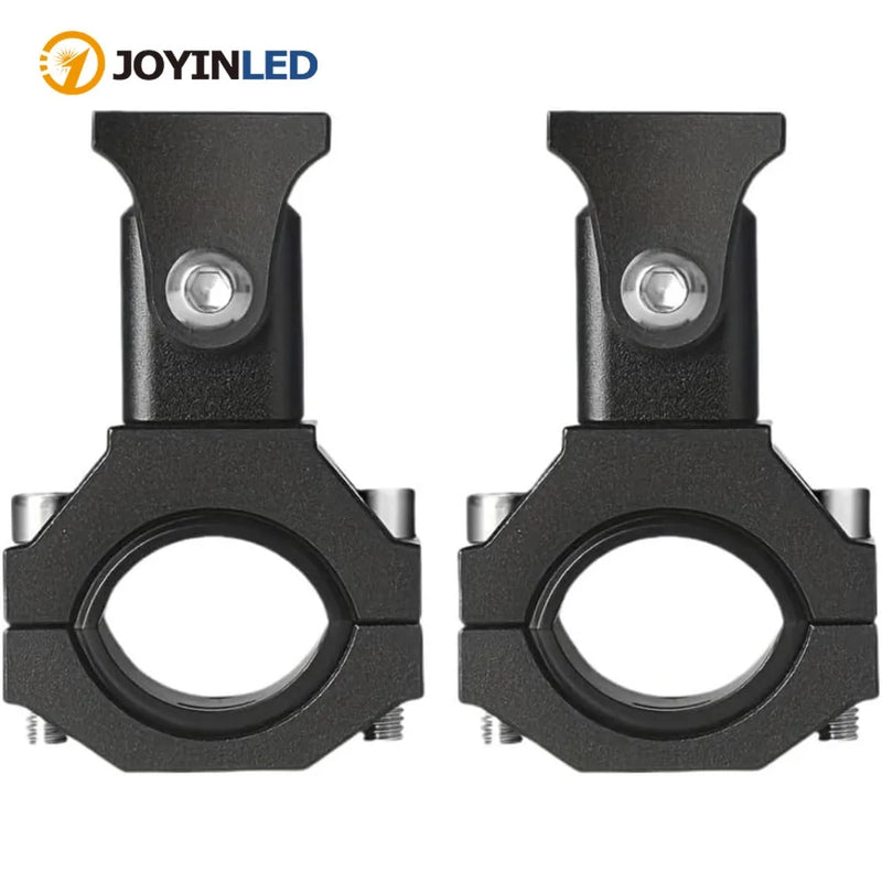 JOYINLED 1/2PCS Universal Motorcycle Headlight Fog Light Brackets Adjustable Bumper Clamp Mount Kit for Work Light