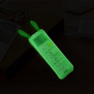 1pc Luminous Silicone Remote Control Cover, Rabbit Ears Dustproof Anti-Fall Protective Case for TV,Air Conditioner Remotes.