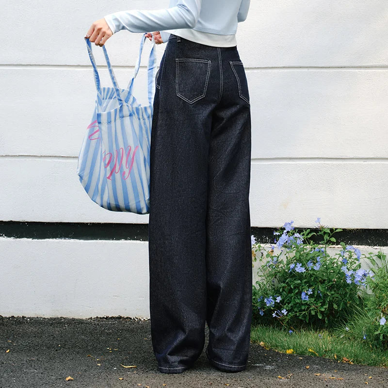 Semir Streetwear Jeans Women 2026 Spring Loose Wide Leg Fashion Style Trendy Casual Fashion Trousers