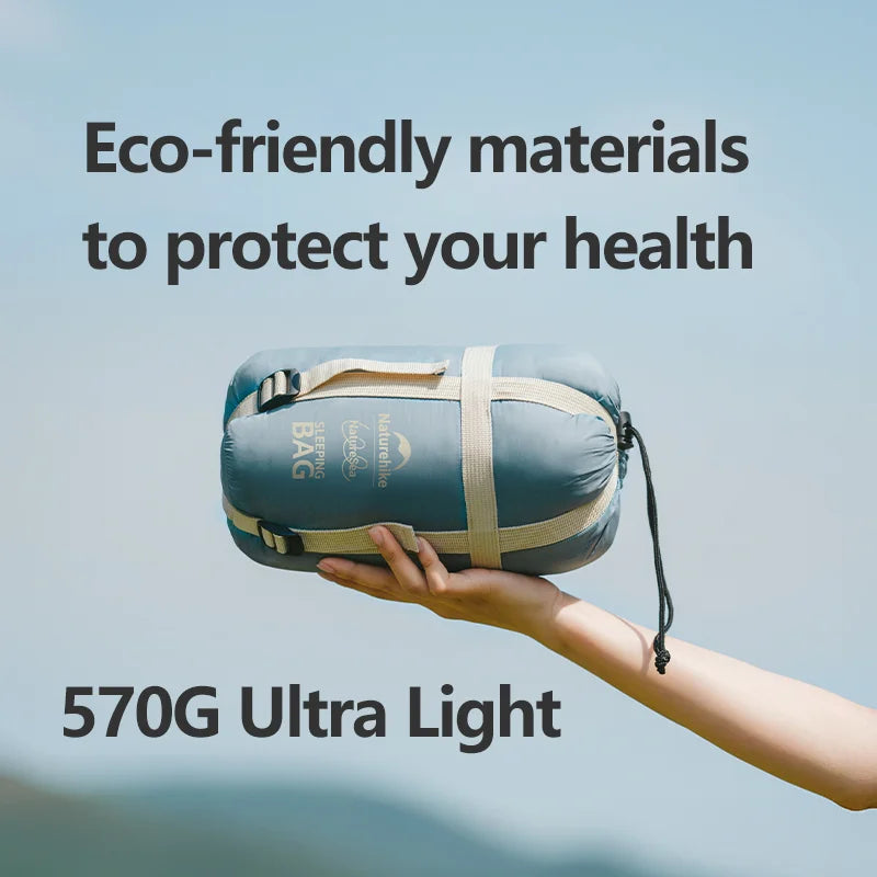 Naturehike Sea Series Spring and Fall Ultralight Eco-Friendly Nylon Sleeping Bag Patchable and Detachable Portable Blanket