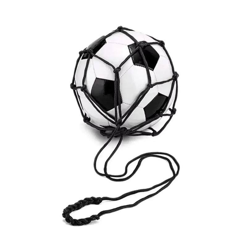 Youth Football Self Trainer Kick Net Pocket Professional Outdoor Sport Nylon Net Basketball Bag Solid Mesh Soccer Ball Carry Bag