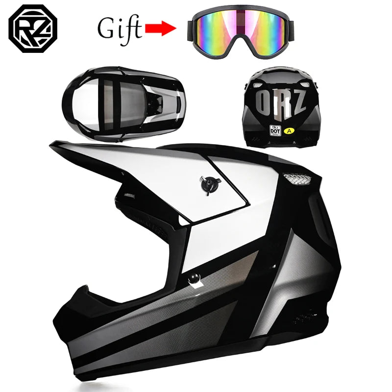 ORZ Motorcycle helmet children off-road helmet bike downhill AM DH cross helmet capacete motocross casco