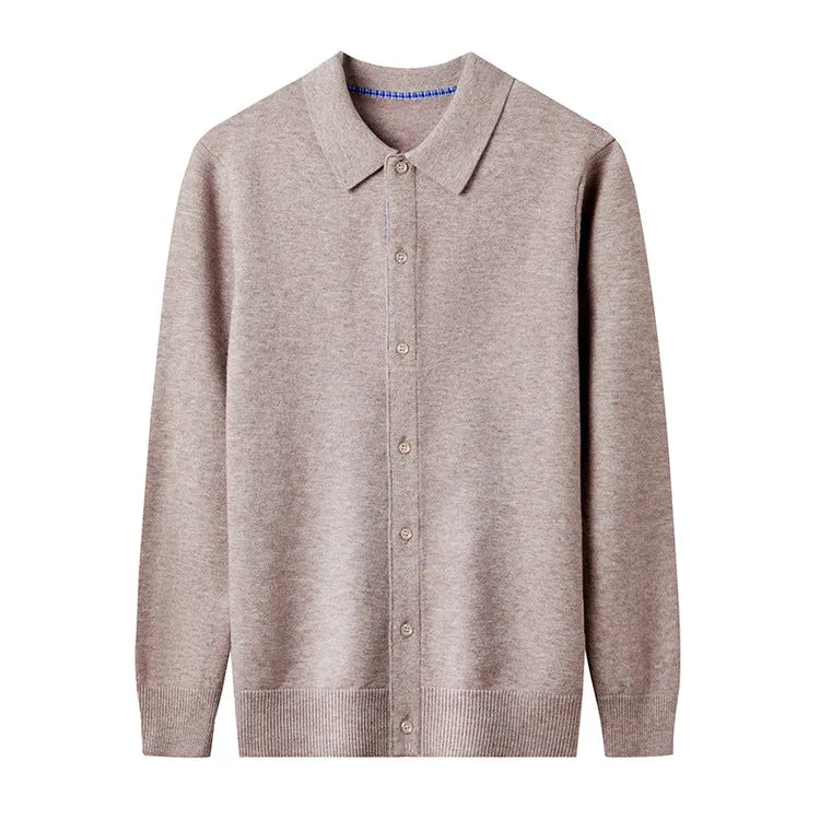 Men's Casual Cardigan Sweater - Button Front Design, Soft Knit Fabric for Daily Office Wear, 6 Colors Available