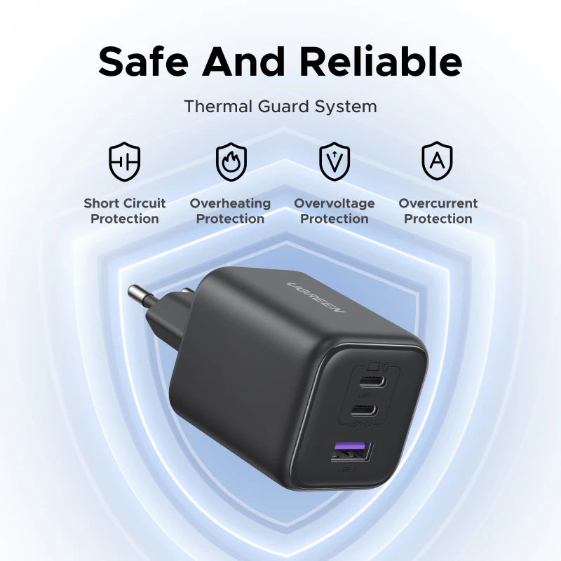 UGREEN 45W GaN Charger PD3.0 PPS QC3.0 Quick Charge For Samsung S25 S24 Ultra iPhone 17 16 15 Pro iPad Tablet USB C Fast Chager