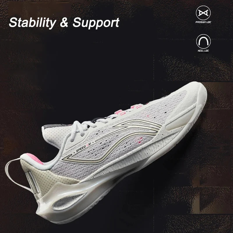 ស្បែកជើងបាល់បោះអាជីព Li-Ning បុរស SPEED XI ខ្នើយ BOOM មានផាសុកភាព ស្ថេរភាព ទ្រទ្រង់ ស្បែកជើងប៉ាតា LiNing ប្រឆាំងនឹងការរអិល ABAV031