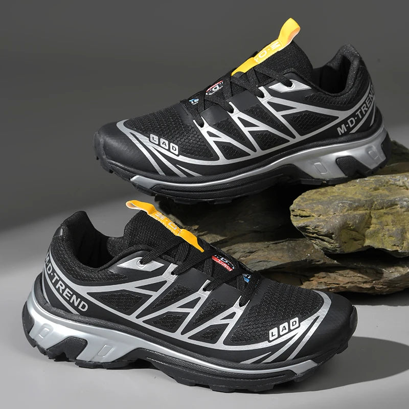 Mens Walking Shoes New Fashionable Shock-absorbing Outdoor Off-road Running Shoes Lightweight Non-Slip Hiking Shoes for Man