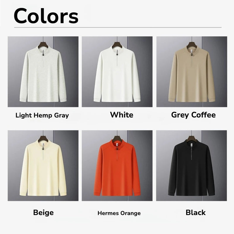 Cozy Home Days Men’s Casual Long Sleeve Stand Collar Sweatshirt | Soft, Stretchy Outdoor Adventures Urban Commute