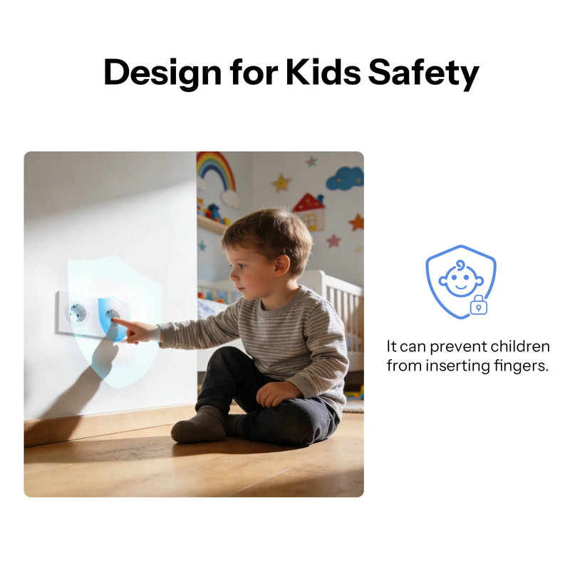 SONOFF WS01STPF-E Type F Fusion Series Non-Smart Wall Socket 16A Max Flame-retardant Casing Up to 20000 cycles Child-Safety Lock
