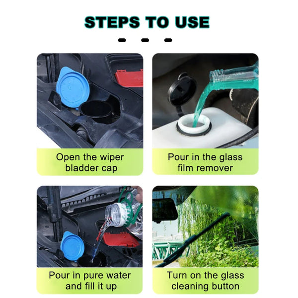 SEAMETAL Car Glass Oil Film Remover Window Cleaner Auto Windshield Oil Film Removal Agent Anti Freeze for Car Glass Maintenance