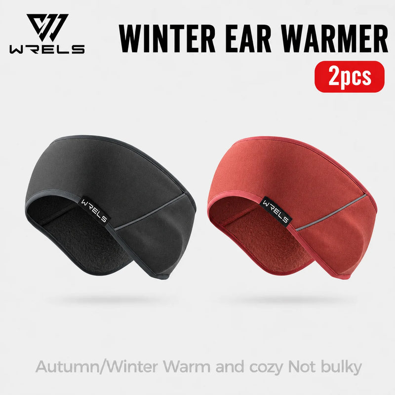 WRELS Ear Muffs Fleece Thermal Ear Covers Headband Reflective Windproof Winter Outdoor Men Women Running Ski Cycling Ear Warmer