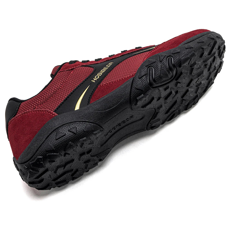 HOBIBEAR Wide Width Hiking Sneakers Unisex Outdoor Travel Trail Running Shoes Classic Retro Non Slip Walking Trainers
