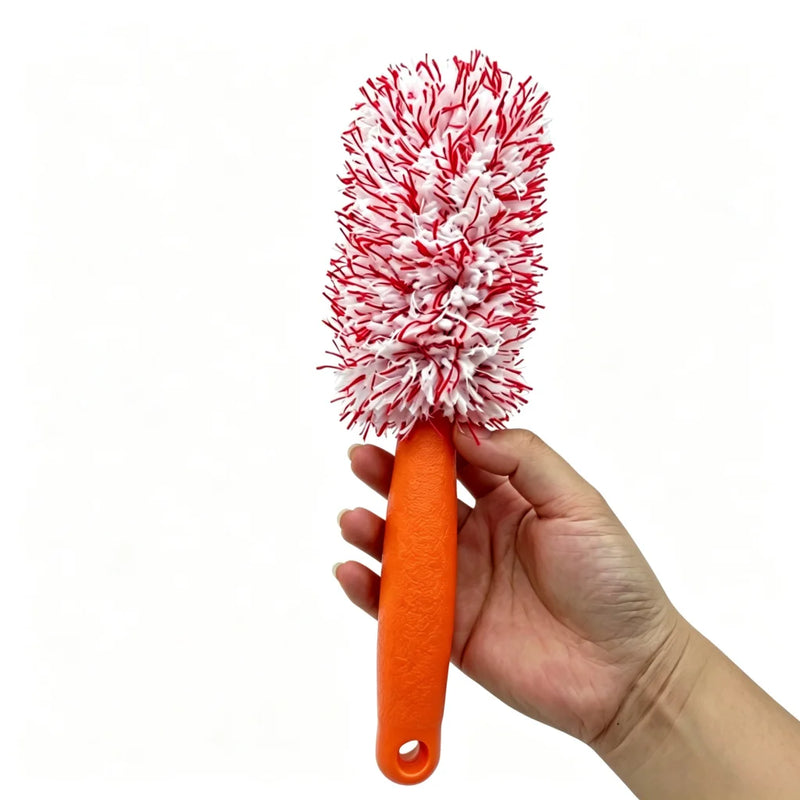 1pc Wheel Cleaning Brush Set, Soft Bristle Car Detailing Tools for Deep Clean, Durable Handle for Car Truck Motorcycle Wheels.