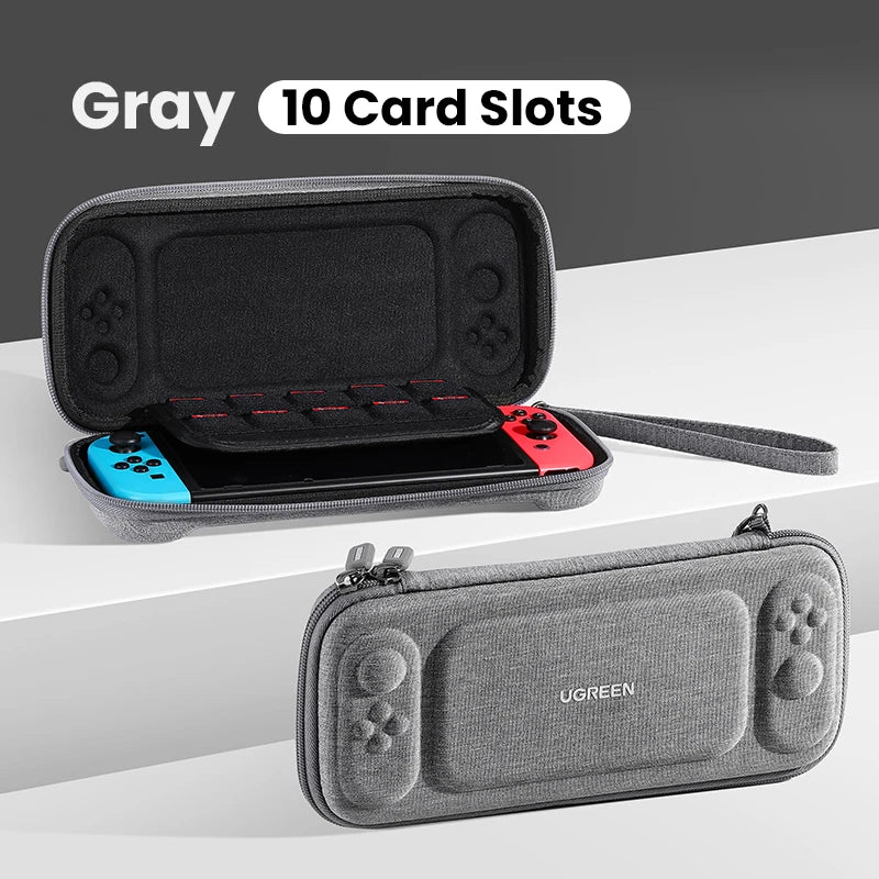 UGREEN Storage Bag Case for Nintendo Switch OLED Lite Accessories 10 Game Card Slots Protective Carrying Portable Travel Bag