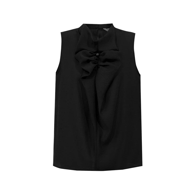 អាវស្រី Amii ដៃខ្លី រដូវក្តៅឆ្នាំ ២០២៦ អាវថ្មី 3D រាងដូចអង្កាំ អាវស្តើងស្រាល រ៉ូមែនទិក សម្រាប់នារី 12642173