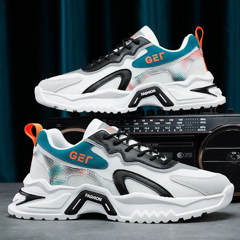 Men's Korean trend casual sports shoes four season soft sole non-slip comfortable outdoor running shoes fashion student sneakers