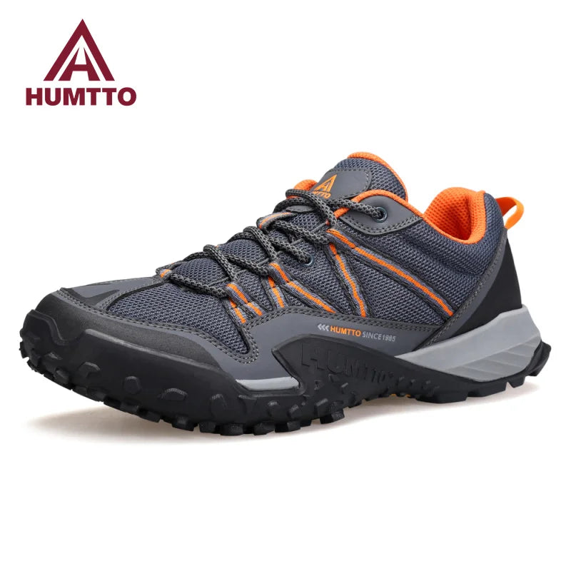 HUMTTO New Luxury Designer Climbing Trekking Sneakers for Men Breathable Outdoor Hiking Men's Sports Shoes Man Safety Work Boots