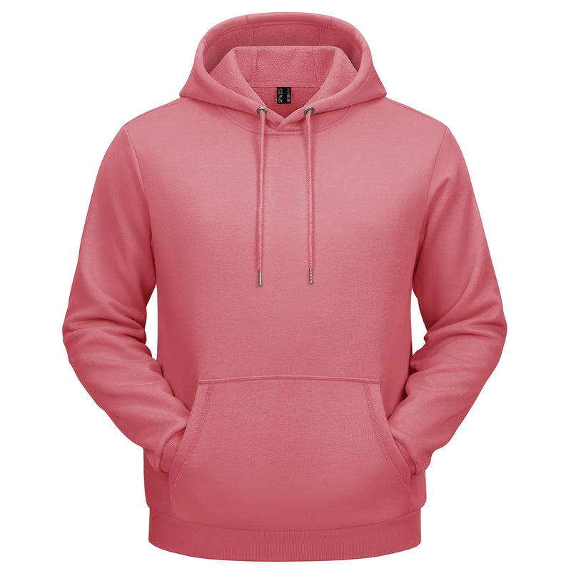 TACVASEN Autumn Winter Fleece Hoodies Mens Thermal Warm Hooded Sweatshirts Pockets Casual Hoodies Pullover Tops Male