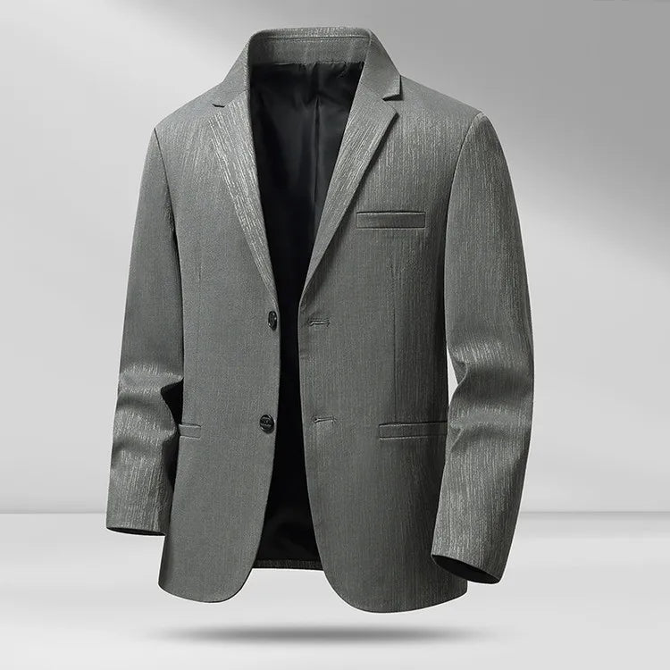Men's Slim Fit Casual Blazer Suit Jacket Business Daily Solid Color Notch Lapel Single Breasted Long Sleeve Top