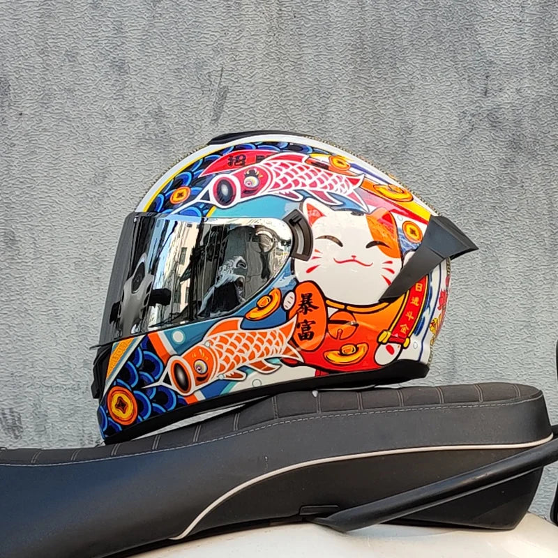 Professional safety double lens racing motorcycle helmet cross country full face helmet capacete DOT approved casco moto