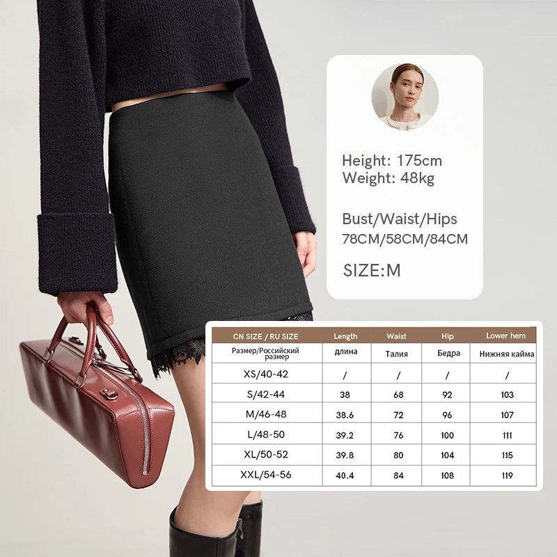 AMII សំពត់ខ្លីបែប Minimalist ឆ្នាំ ២០២៥ រដូវរងាថ្មី សំពត់ខ្លីរោមចៀមក្តៅសម្រាប់ស្ត្រី លំនាំប៉ាក់ ធម្មតា សម្លៀកបំពាក់រឹង សម្រាប់ស្ត្រី 12544125