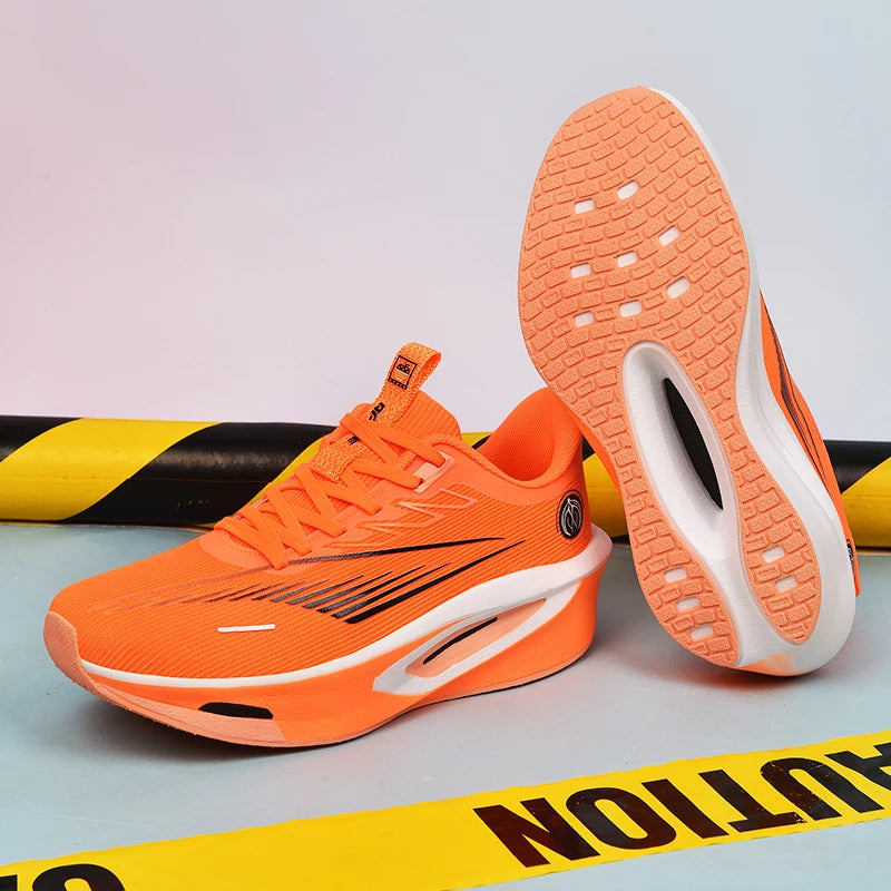 Couple Running Shoes Breathable Mesh Lightweight Cushioning Field Long-distance Running Training Sneakers for Men Women