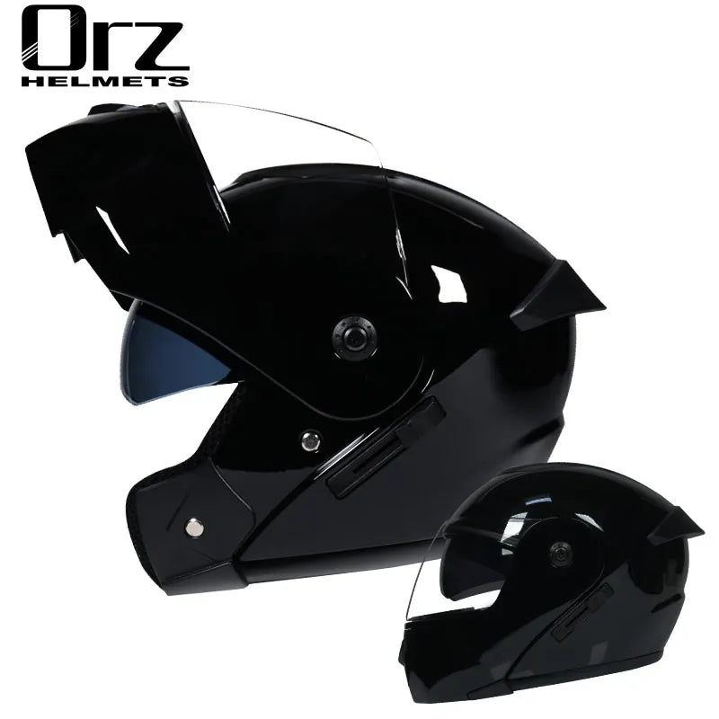 High Quality Motorcycle Helmet Dual Lens Flip Racing Helmet Men's Knight Head Protector DOT Approved