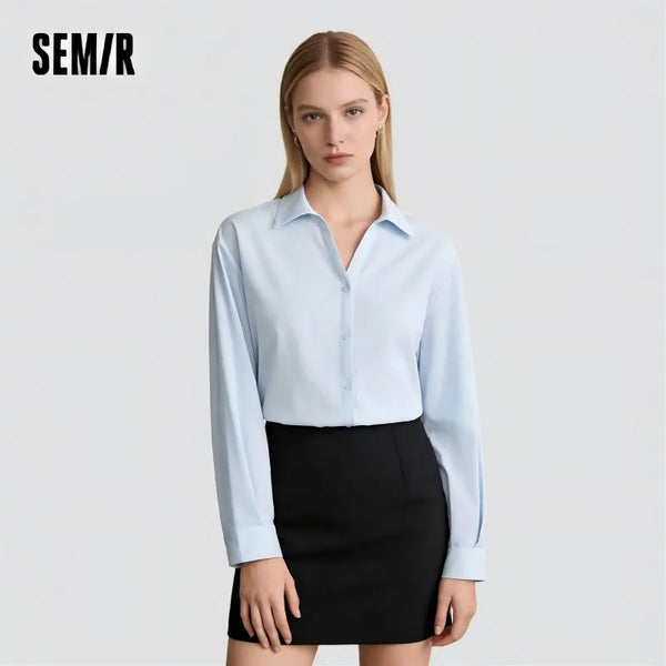 អាវស្ត្រី Semir ត្រជាក់ឆ្នាំ ២០២៦ ការពារកាំរស្មីយូវី ងាយស្រួលថែទាំ ប្រវែងមធ្យម រចនាប័ទ្មទីក្រុង ធម្មតាប្រចាំថ្ងៃ ទន់ មានផាសុកភាព ពាក់ប្រចាំថ្ងៃ
