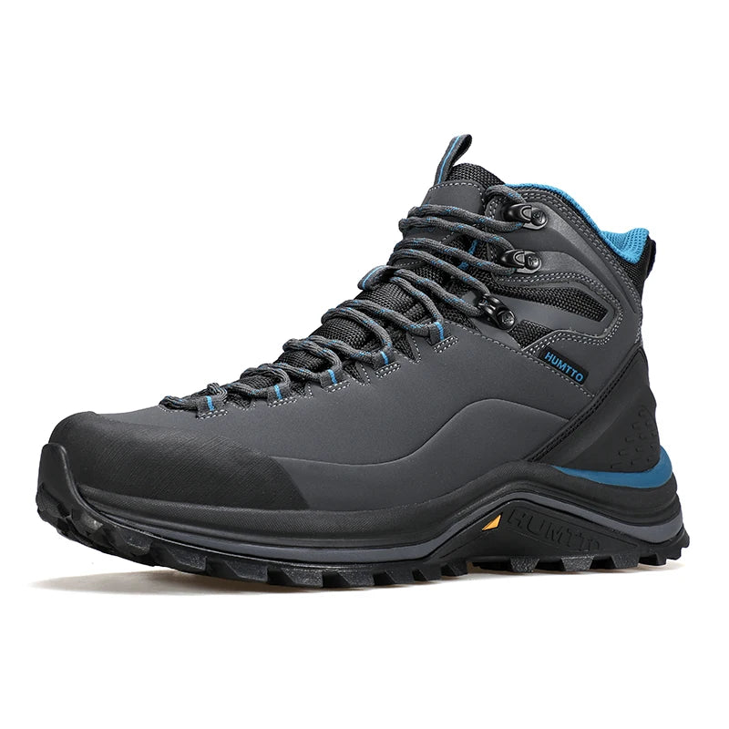 HUMTTO Non-slip Hiking Shoes Genuine Leather Outdoor Men's Sports Shoes Winter Safety Sneakers for Men Breathable Trekking Boots